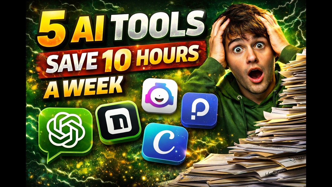 5 AI Tools That Save 10 Hours a Week (Work Smarter With AI)