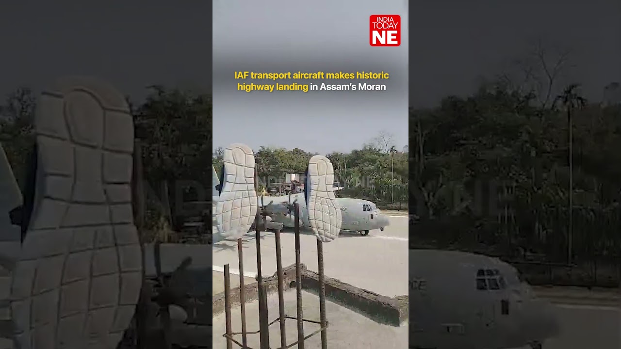 IAF transport aircraft makes historic highway landing in Assam&rsquo;s Moran