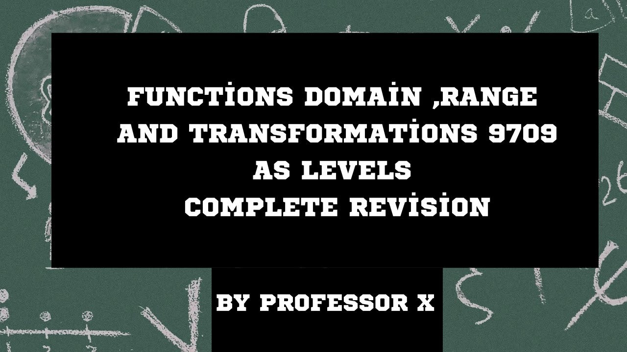 Functions One Shot 🔥 | Domain, Range & Transformations | A-Level 9709