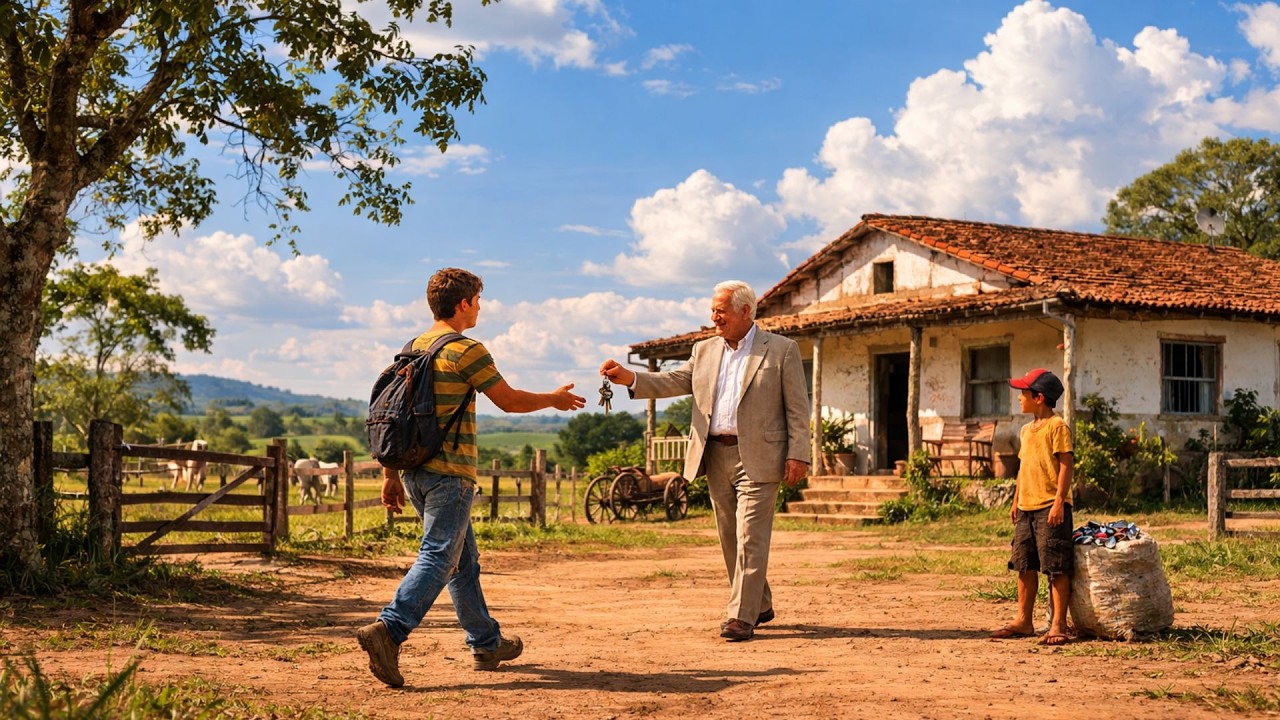 FAZENDEIRO SAIU DO ORFANATO SEM NADA… ATÉ UM ADVOGADO ME ENTREGAR AS CHAVES DE UMA FAZENDA...