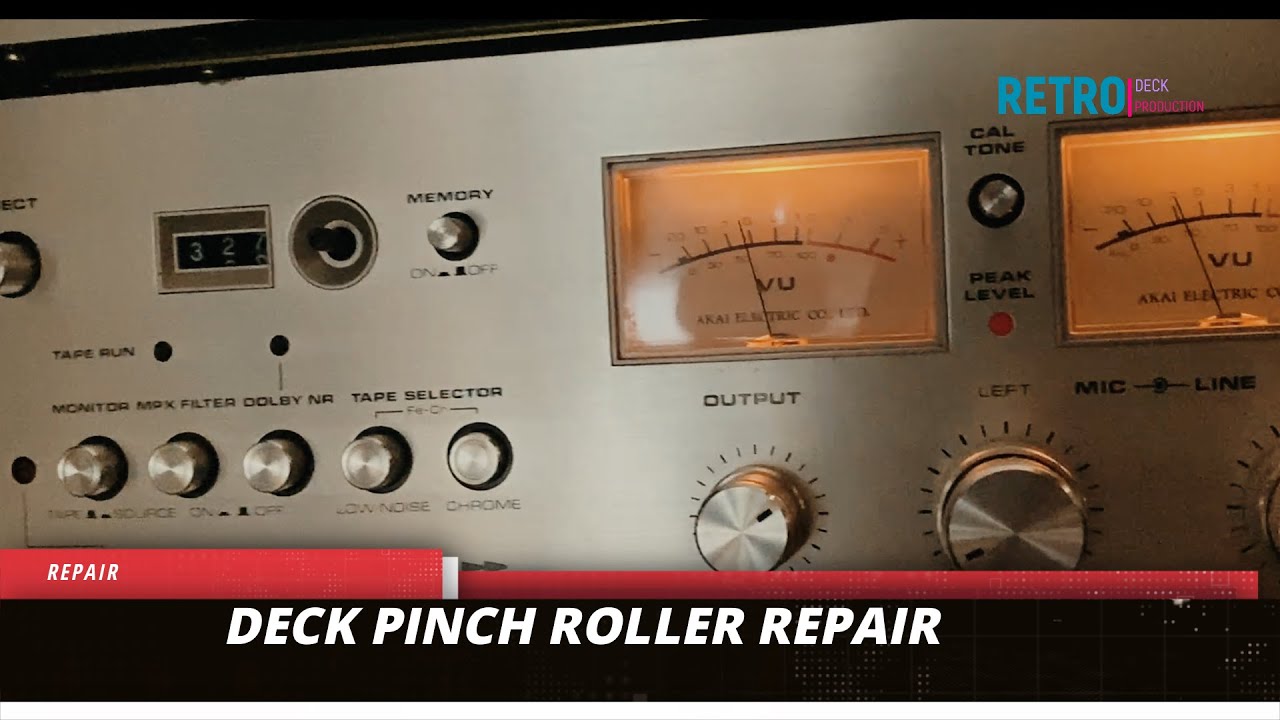 AKAI GXC 740D deck pinch roller repair