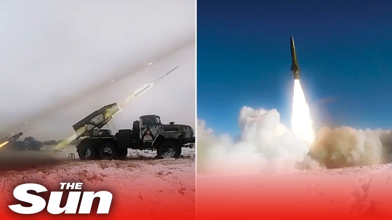 Russia and Belarus carry out explosive military drills as Ukraine tensions rise