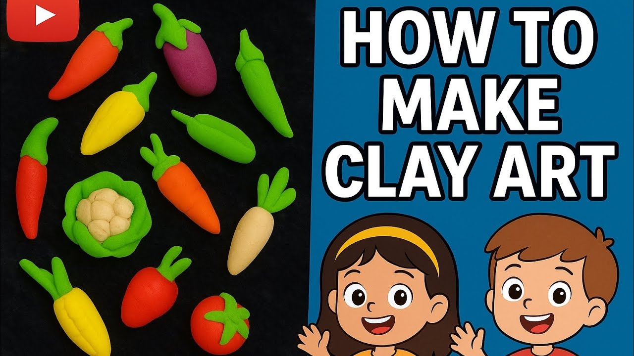 How to Make Clay Vegetables in secs| 