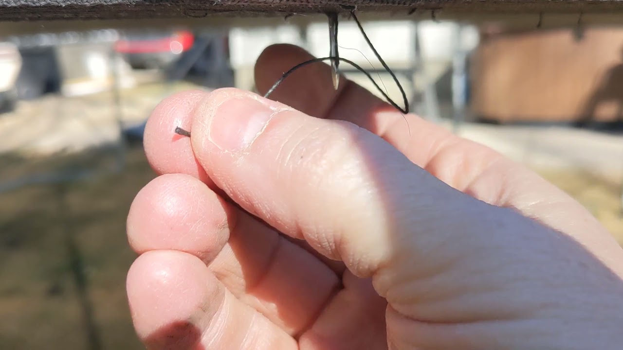 How to fix broken spring tabs on a trampoline.