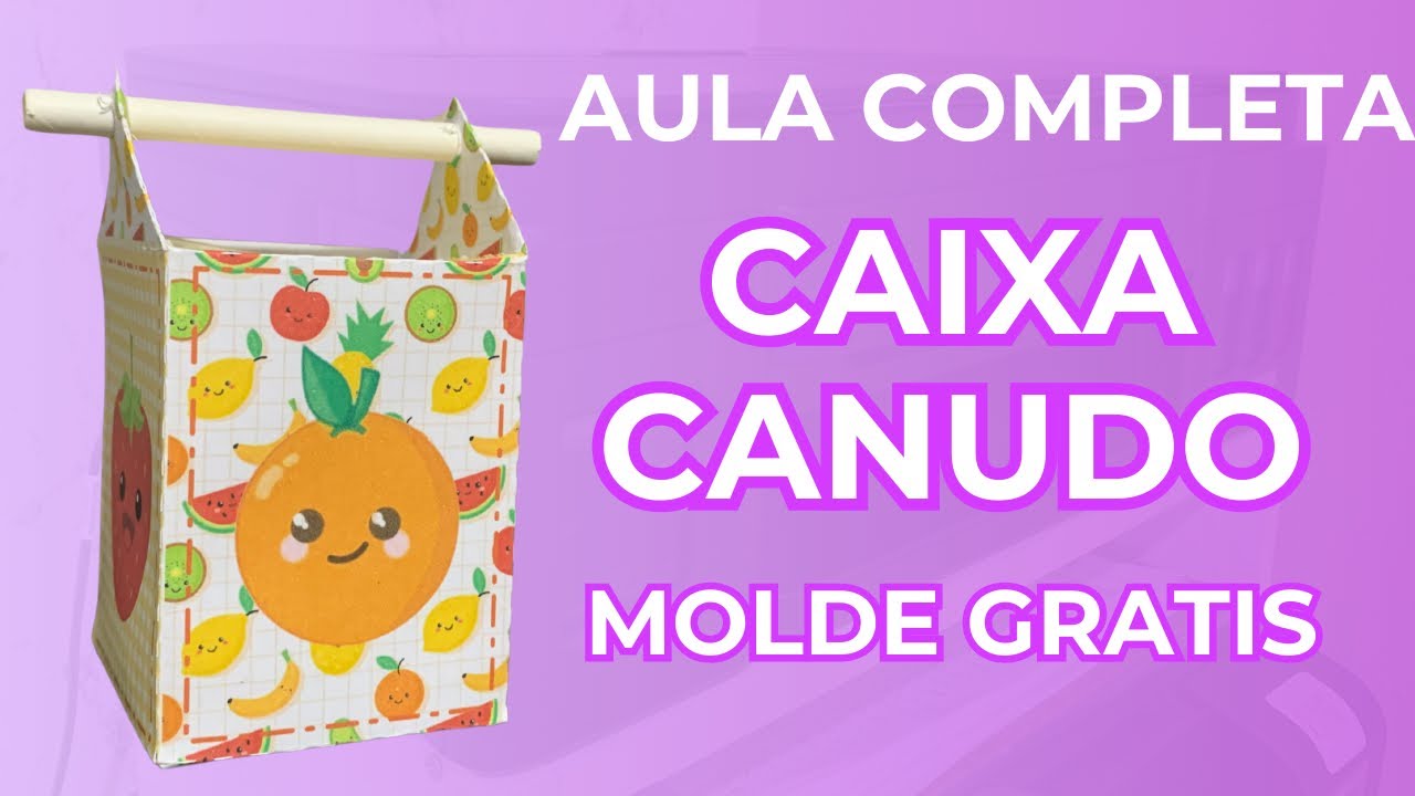 Como fazer Caixa Canudo | Arte + Montagem | Passo a Passo completo. Molde Grátis