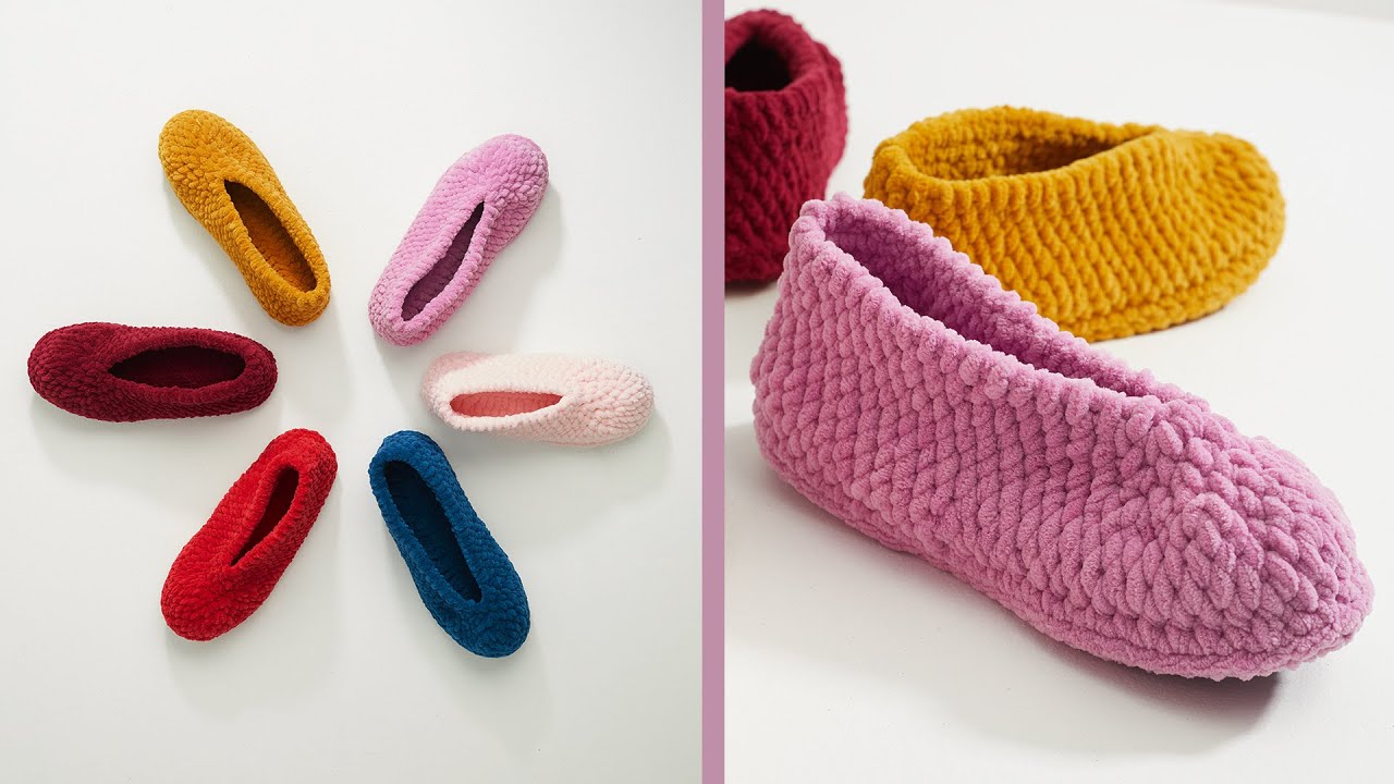 Alize Velluto ile Ev Ayakkabısı / Home Shoes / Домашняя Обувь