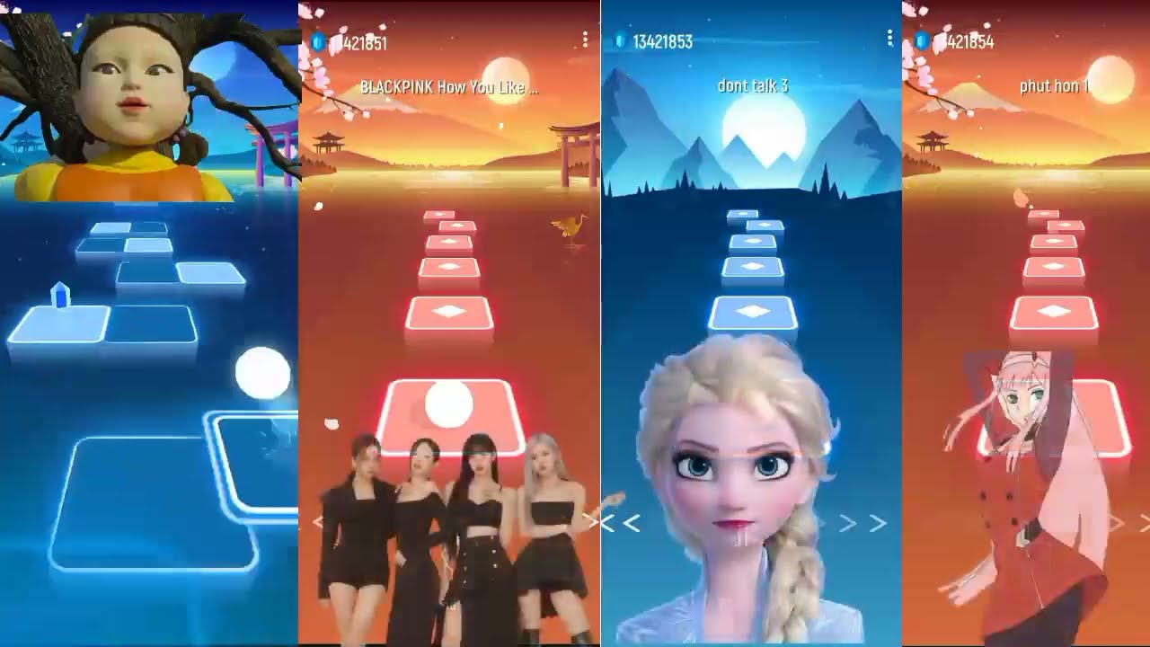 squid game vs blackpink vs Elsa forzen vs zero two dance#blackpink#squidgame#elsa#zerotwo