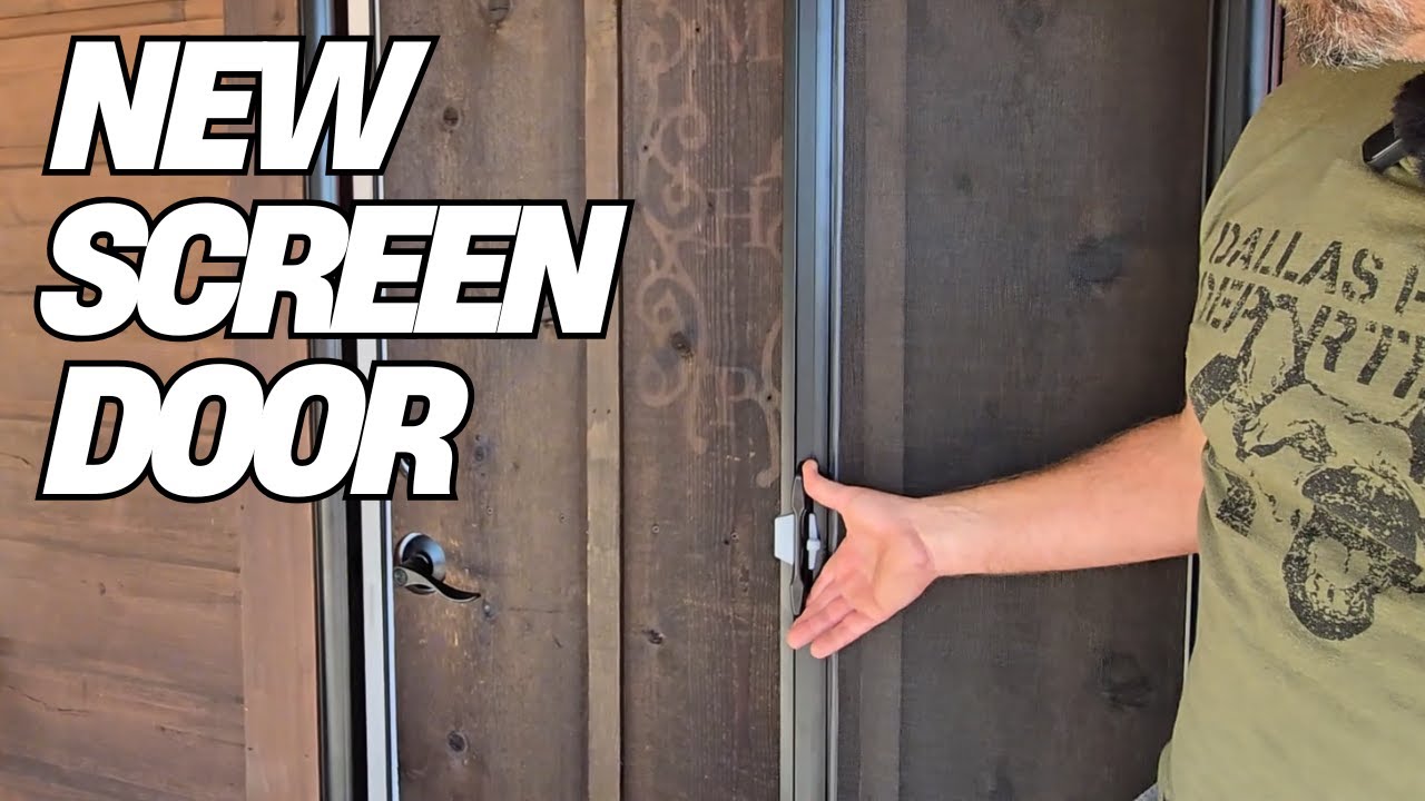 How We Installed A New LARSON Brisa Retractable Screen Door On The Ranch Cabin.