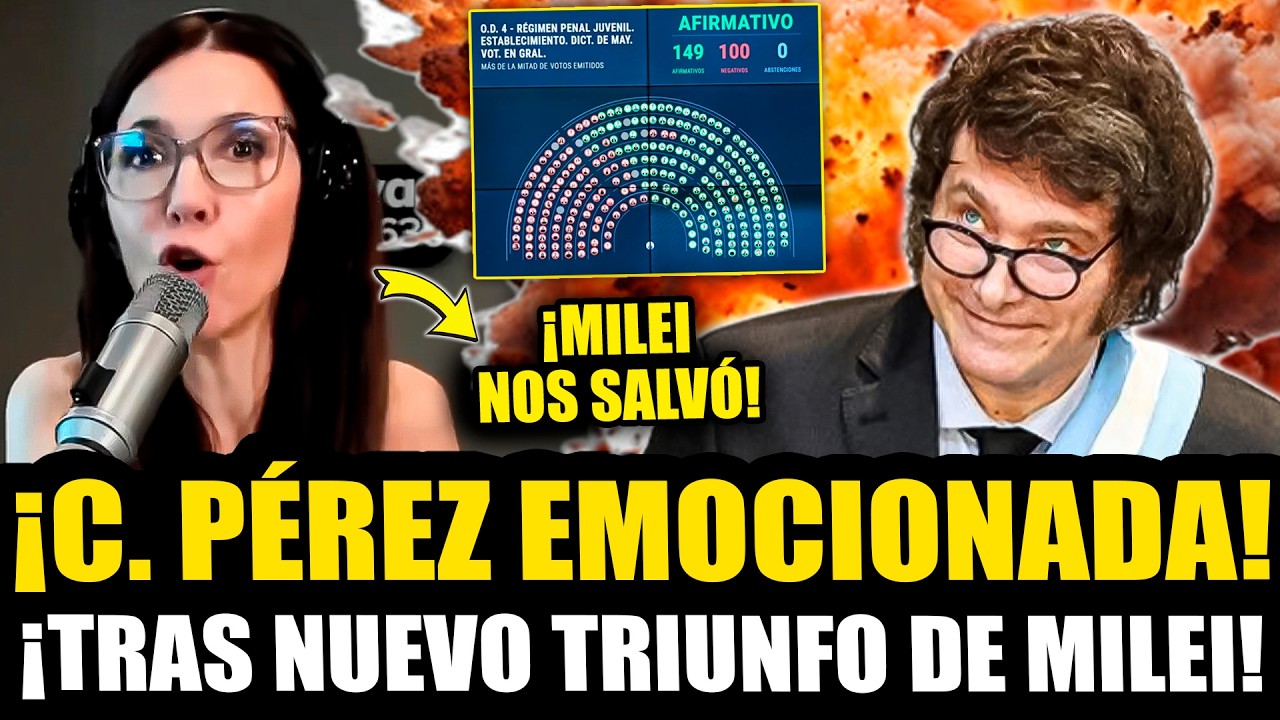 ¡CRISTINA PÉREZ SE EMOCIONÓ TRAS EL NUEVO TRIUNFO DE MILEI EN DIPUTADOS!