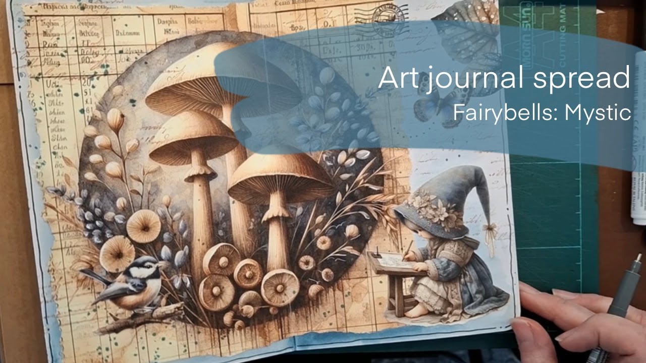 Art Journal spread met de Mystic set van Fairybells