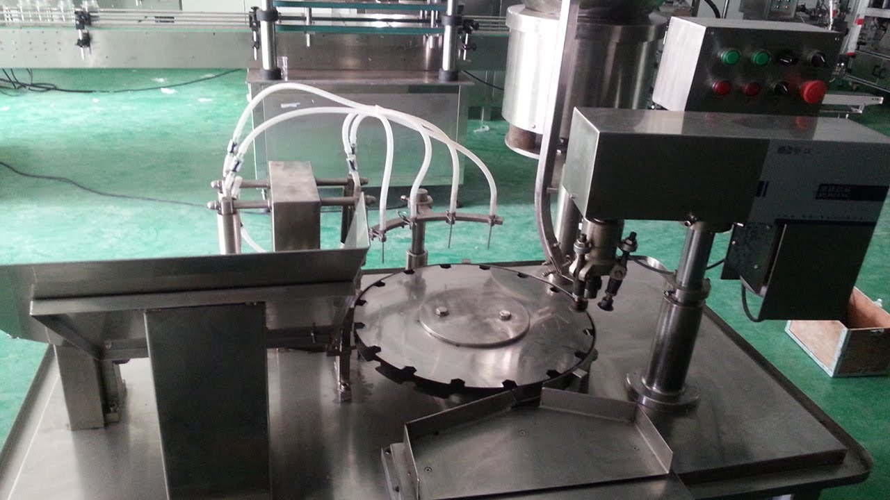Rotary filling screw metal caps capping machine automated pharmaceutical equipment for vial ampoule
