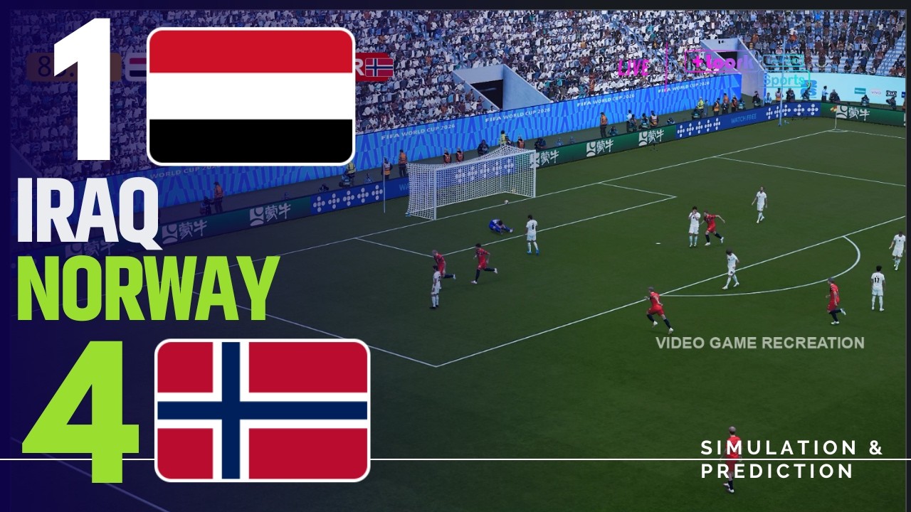 ⚽ Iraq 1-4 Norway Highlights | 2026 World Cup Video Game Simulation and Recreation