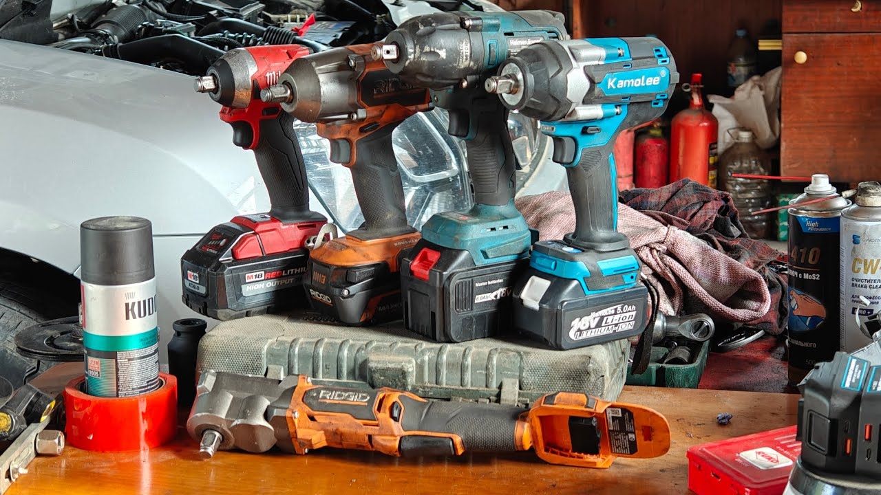 Реальные цифры разных гайковертов #ridgid #milwaukee #heimerdinger #kamolee