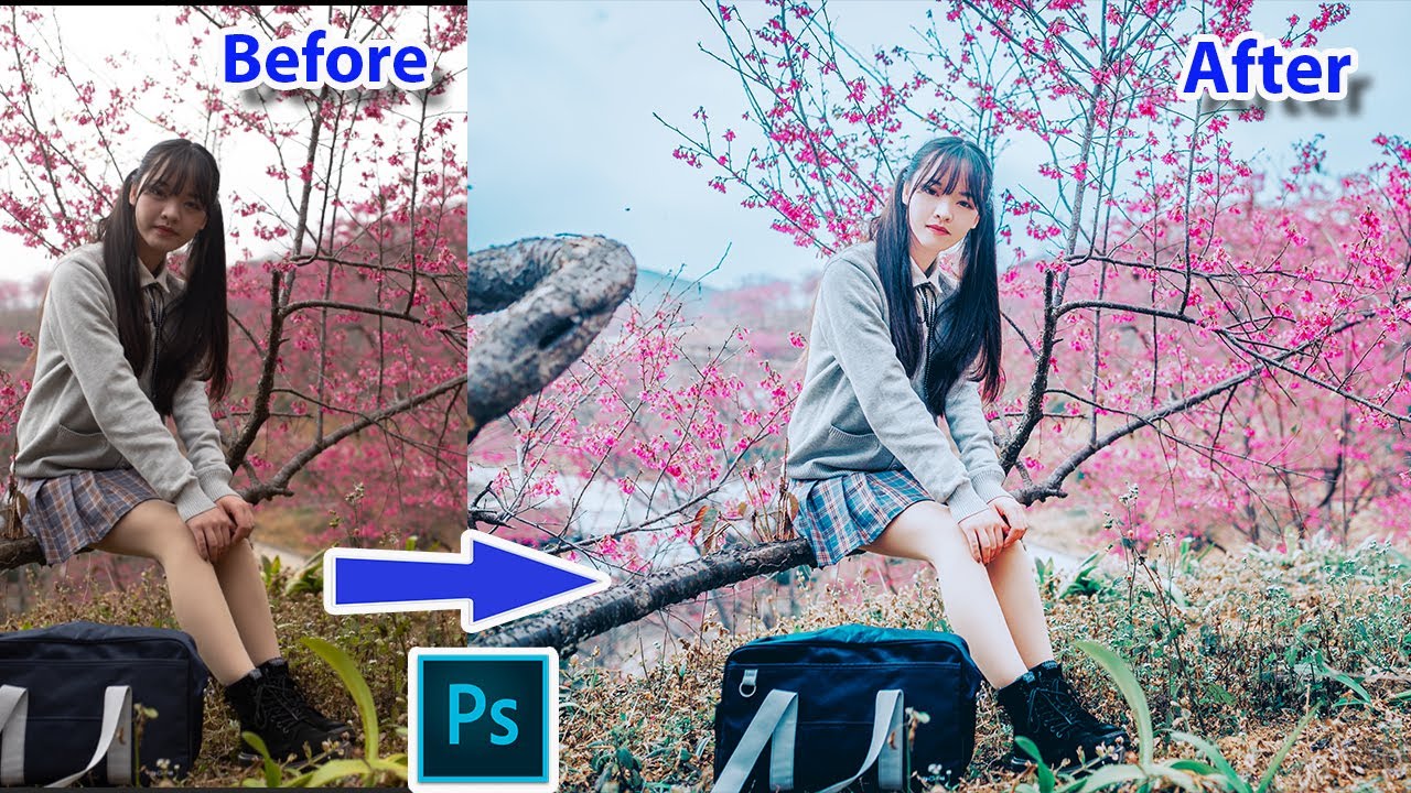 Photoshop Tutorials | Japan Style Color Grading Effect | Free Preset | N5studio