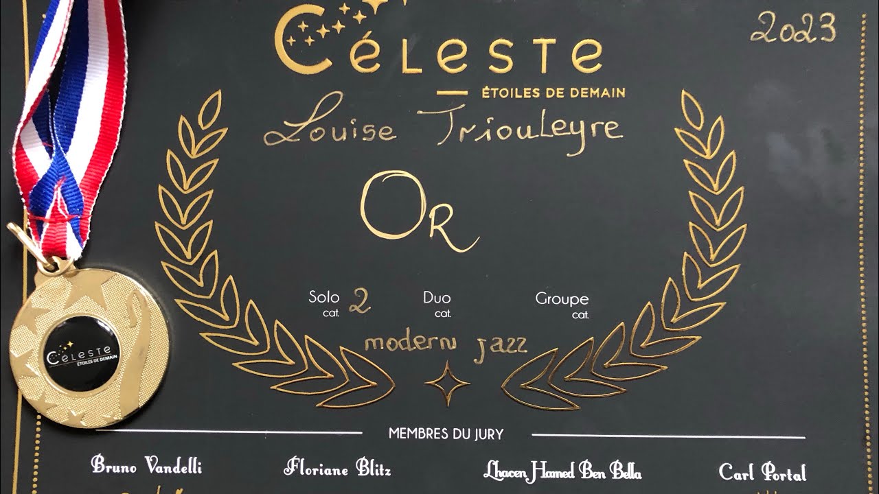 Louise médaille d’or Concours Celeste international 2023