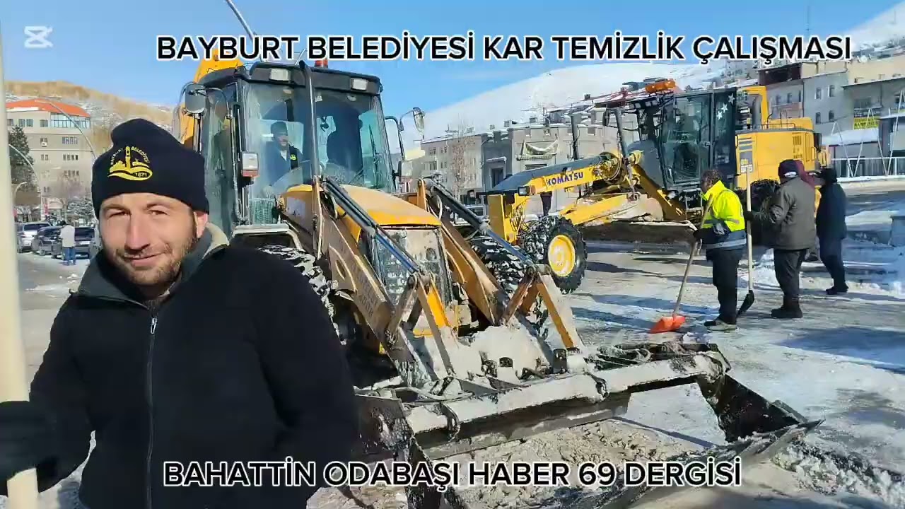 BAYBURT'TA 13 OCAK 2026 TARİHİNDE YAĞAN KARI TEMİZLEME ÇALIŞMALARI DEVAM EDİYOR. 