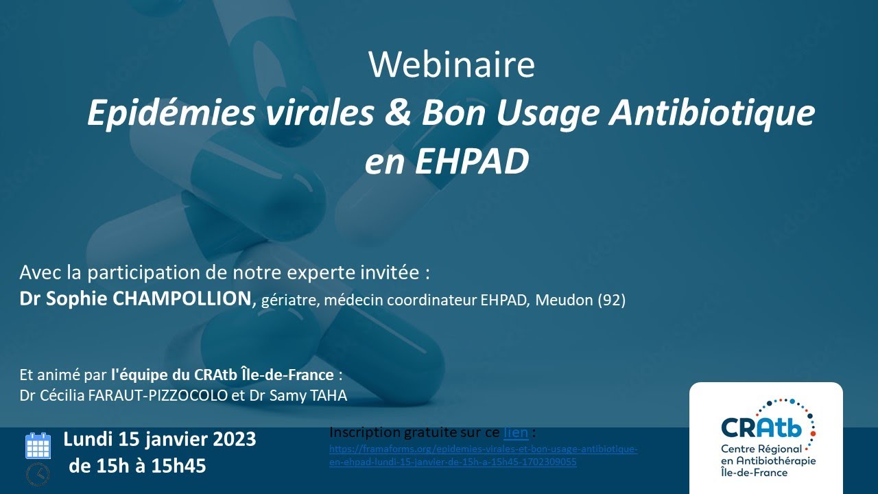 Webinaire Epidémies virales respiratoires et Bon Usage Antibiotique en EHPAD - janvier 2024