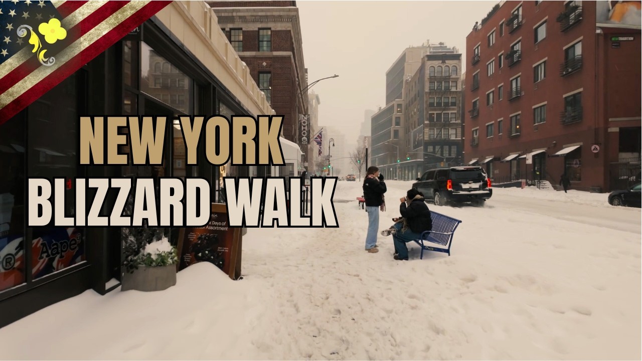 NYC BLIZZARD 2026: Extreme Winter Snow Walk in Manhattan SoHo [4K ASMR]