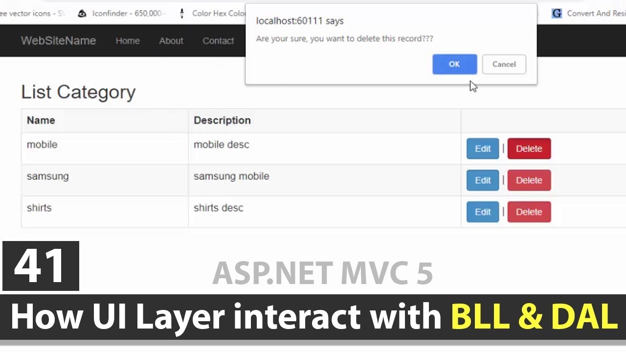 How UI Layer interact with BLL and DAL-ASP.NET MVC 5 Tutorials for beginners in urdu/hindi