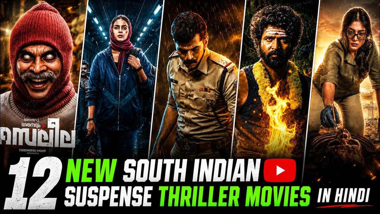 Top 12 Best South Indian Suspense Thriller Movies in Hindi 2026 | South Murder Mystery Movies Hindi