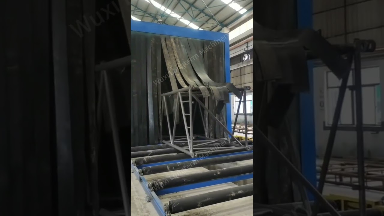 Roller conveyor through type shot blasting machine #shotblastingmachine