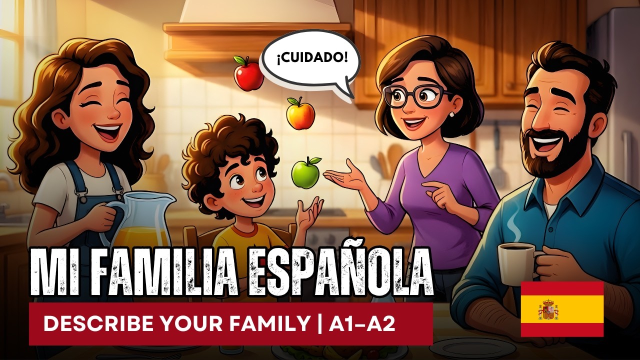 How to Describe Your Family in Spanish | Spanish Speaking and Listening Practice (A1-A2 Level)