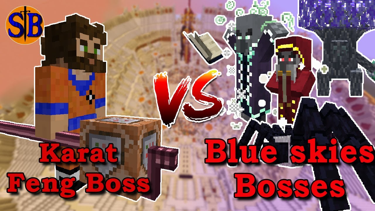 Karat Feng (Fireplace Mod) VS Blue Skies Bosses | Minecraft Mob Battle