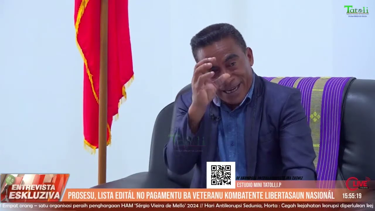 ENTREVISTA ESKLUZIVA: PROSESU, LISTA EDITÁL NO PAGAMENTU BA VETERANU KOMBATENTE LIBERTASAUN NASIONÁL