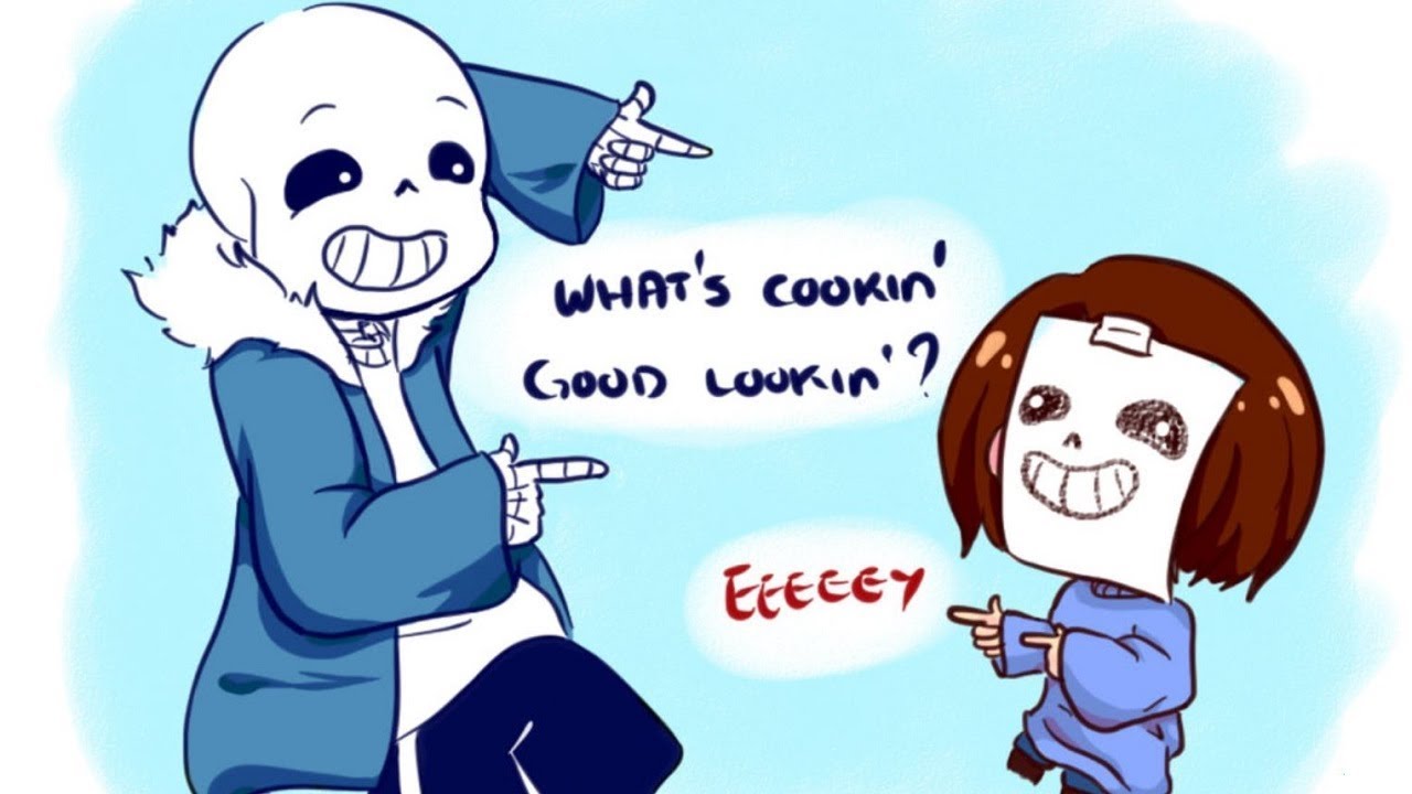 Frisk watchs horror movie with Sans【 Epic Undertale Comic dubs 】