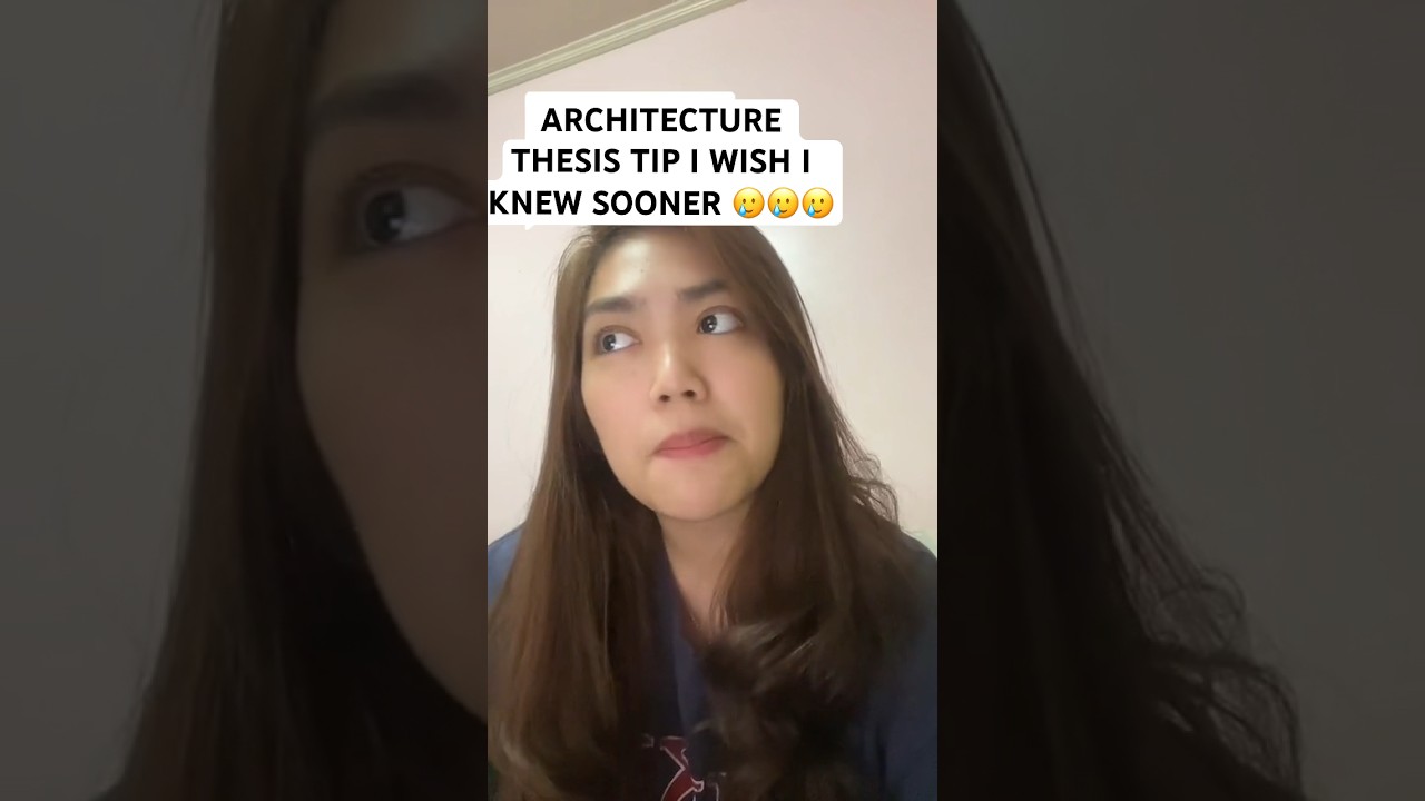 architectural thesis tip i wish i knew sooner 🥲