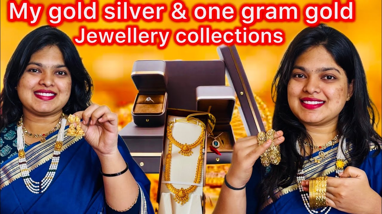 My Gold ,silver &one gram gold jewellery collections #jewellery #gold #silver 