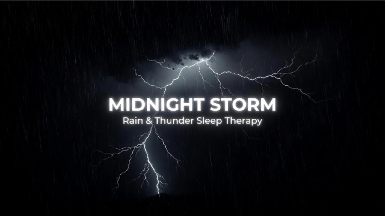 Black Screen Thunder Rain Sounds for Sleep 🌧️ Dark Screen Storm Ambience  Deep Sleep, Relax, Study