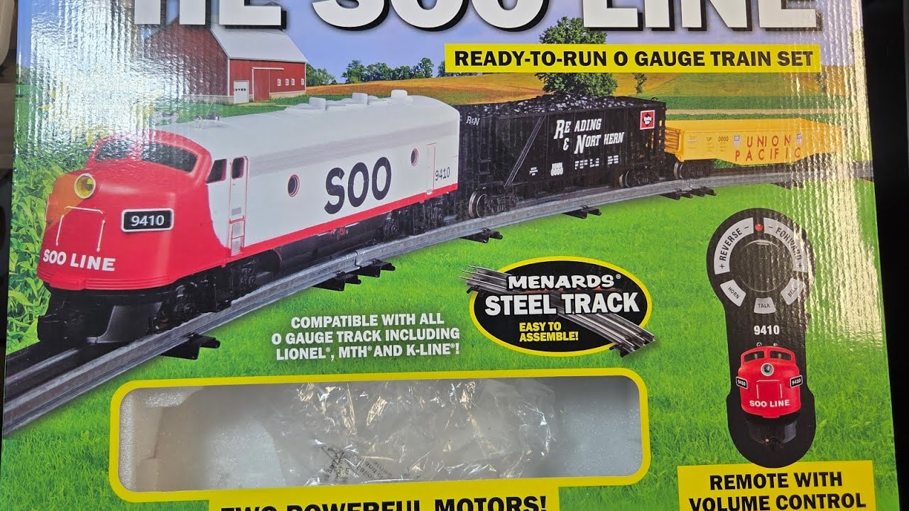 Menards SOO LINE ready to run set, unboxing and review. 
