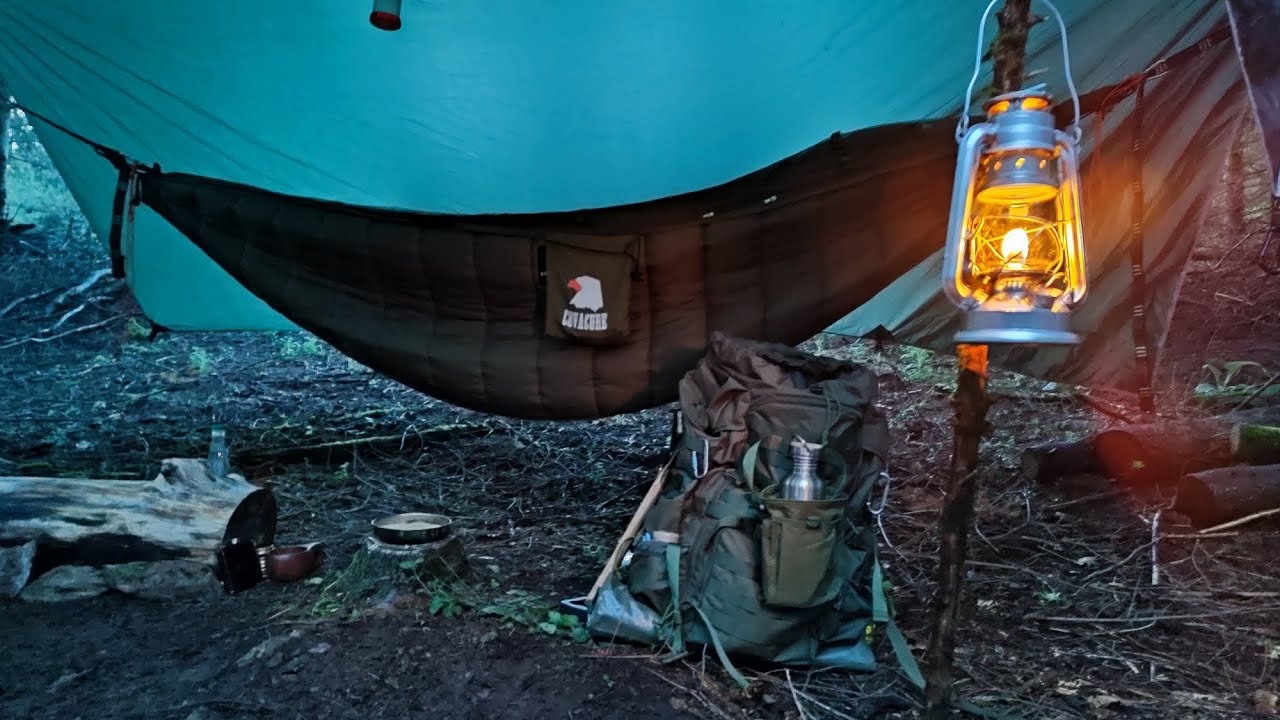 24h de bivouac en hamac dans les Monts du Lyonnais ! #camping #bushcraft #hammock #nature 