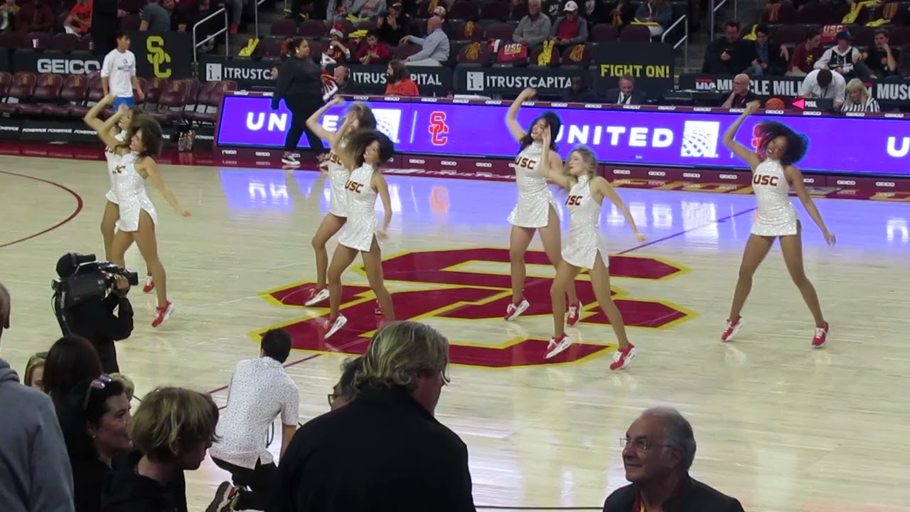 See the USC Song Girls Perform at Halftime During the USC Men's Basketball Game vs.Oregon State