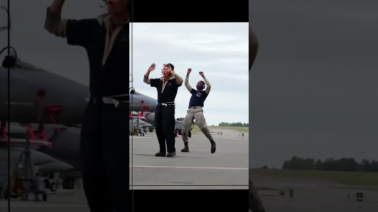 Do you know what the ground crew does weird hand gestures and funny dances for?#usa #military