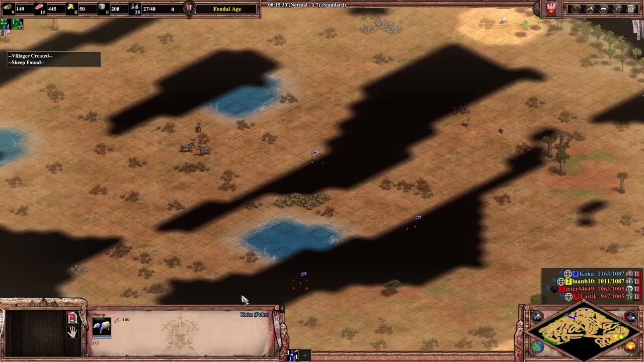 AOE2 DE Gameplay | Poles Strategy on African Clearing Ma