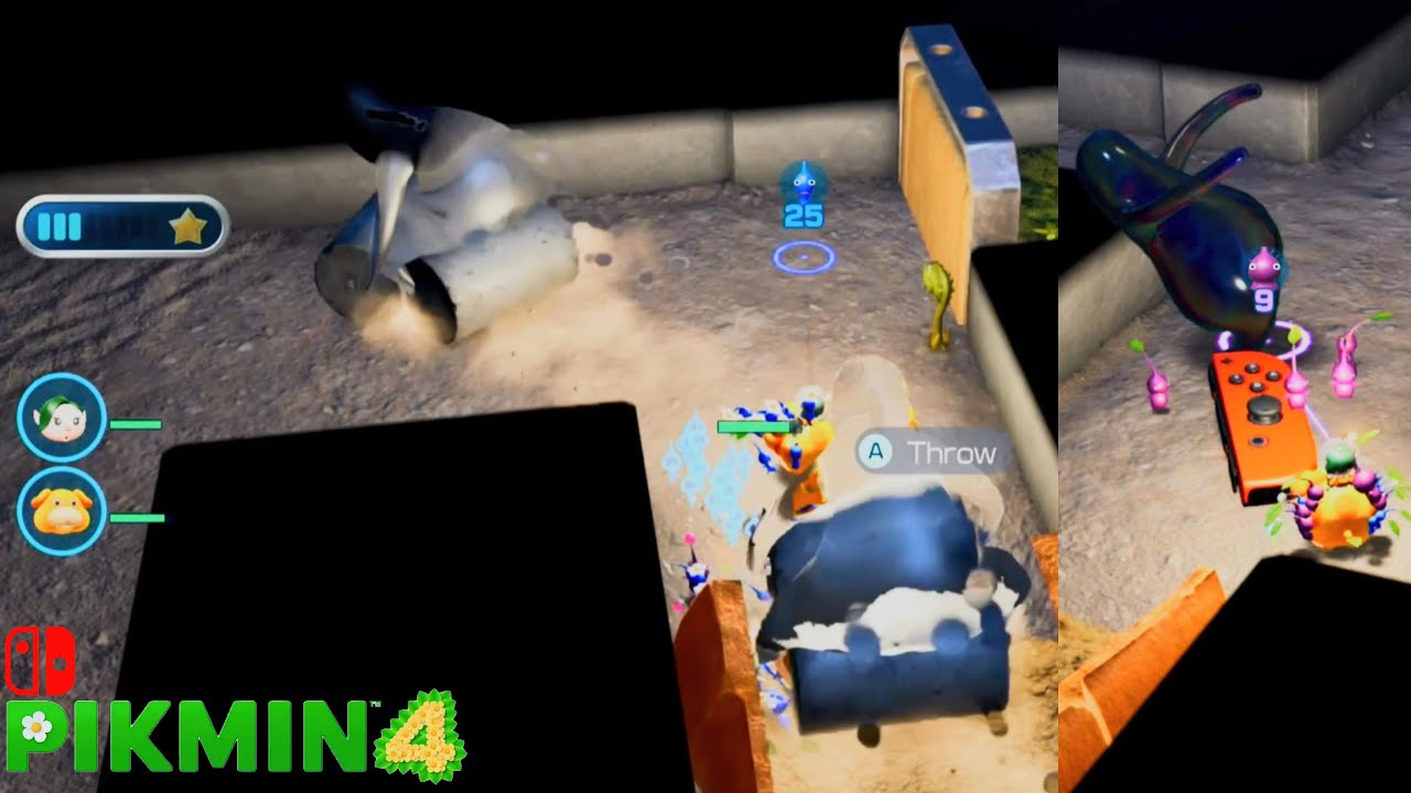Pikmin 4 - Cavern for a King Sublevel 12 - 17 & Two Waterwraith Boss Fight! Tough Creature, Hidden