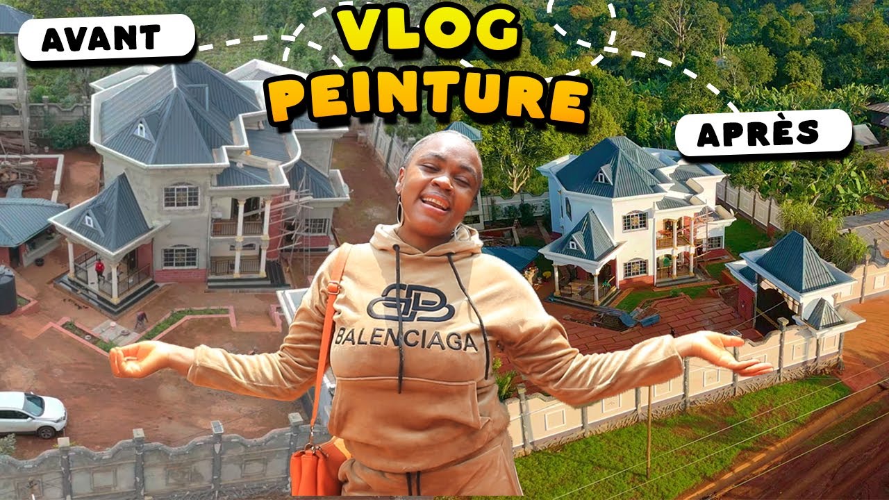 Vlog peinture complet de notre 🏡résidence au village avant après incroyable