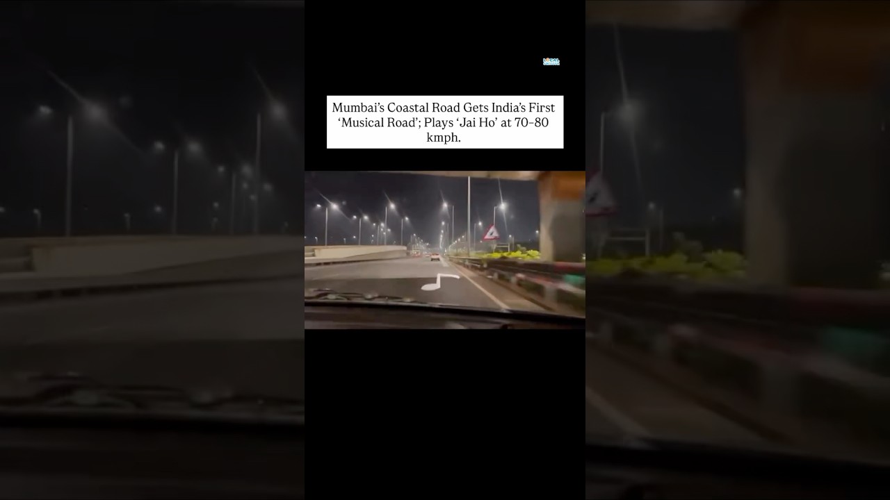 Mumbai has India&rsquo;s first Musical Road as vehicles drive at fixed speed creates tune. #coastalroad