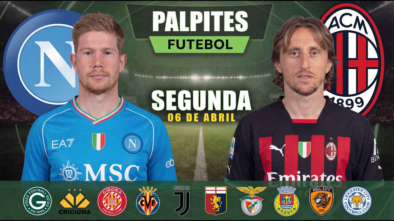 PALPITES DE FUTEBOL PARA HOJE SEGUNDA 06/04 + BILHETE PRONTO
