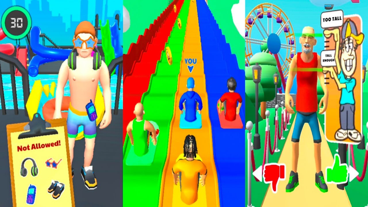 Wahana Roller Coaster Ada Rumah Hantu Dan Seluncuran Cepat - Theme Park 3D @Ebi Gamespot
