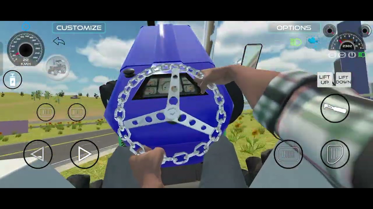 New holland tractor stunt 3d gaming phone 👍🙏