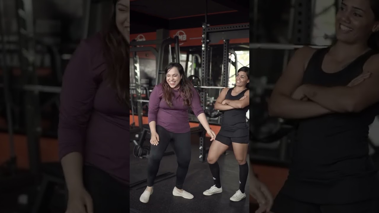 Strong Indian girl lift and carry heavy girl