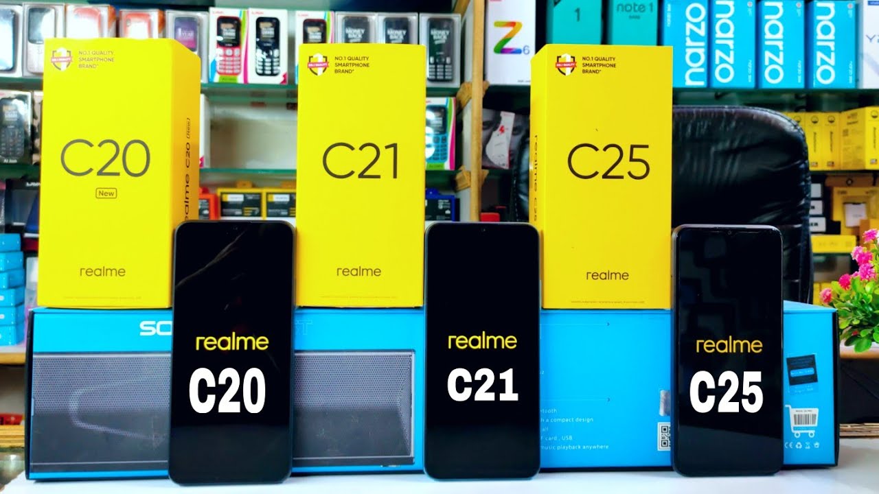 Realme C20 Vs Realme C21 Vs Realme C25  Unboxing || Comparison || Price ⚡⚡⚡