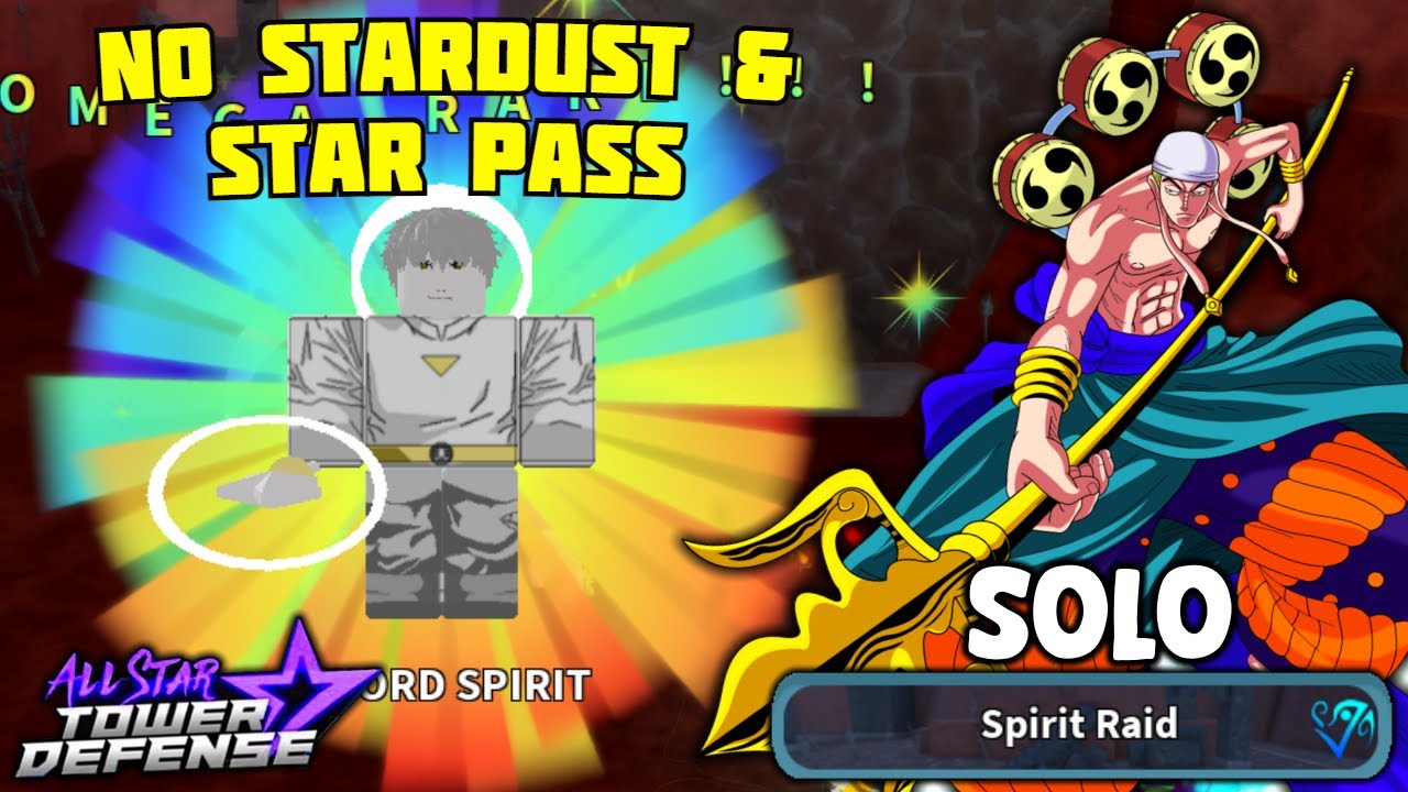 Soloing Spirit Raid (No Stardust & Star Pass Units) Ft. Thor & Enel | All Star Tower Defense ROBLOX
