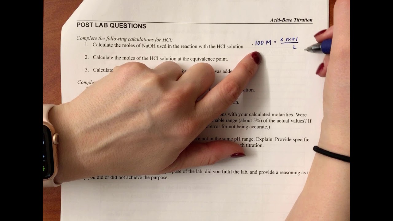 Titration Lab Help