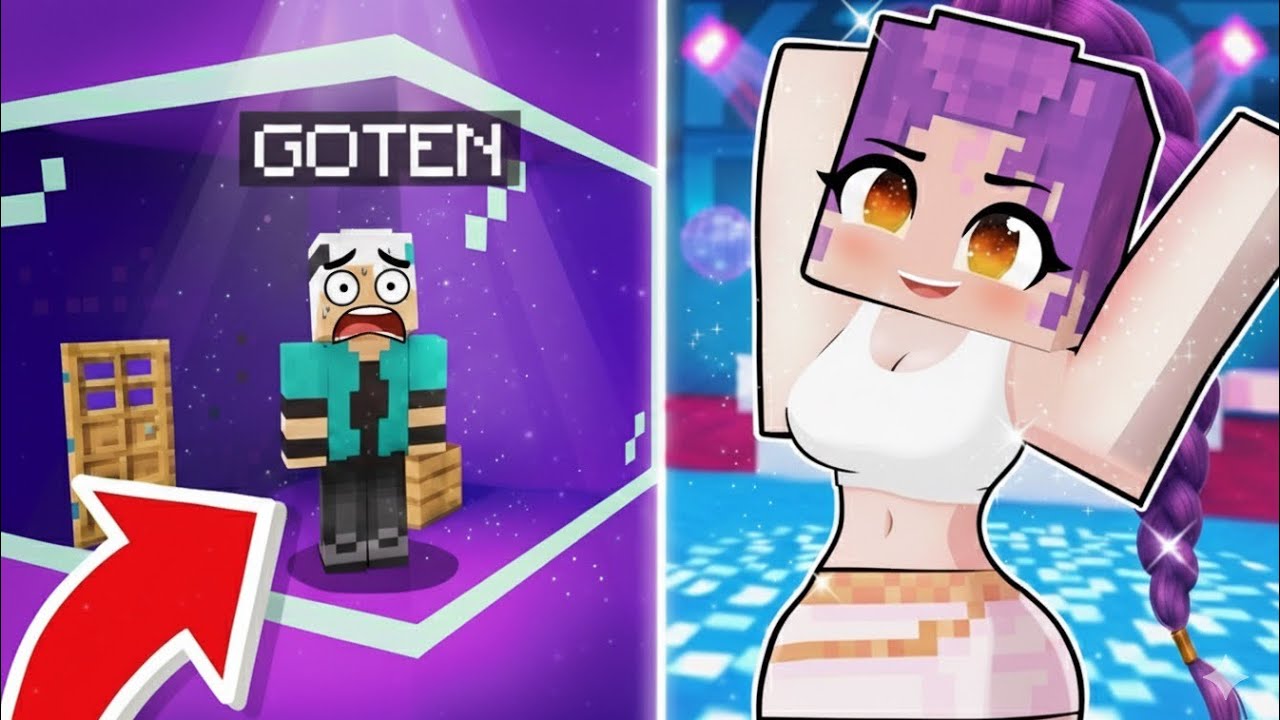 FIQUEI PEQUENO para ESPIONAR AS CAÇADORAS KPOP no Minecraft