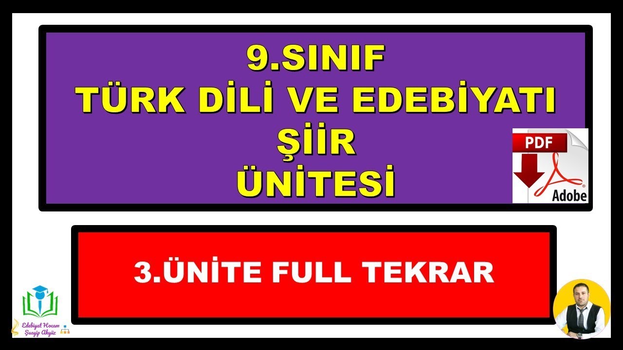 9.Sınıf Türk Dili ve Edebiyatı Şiir Ünitesi Full Tekrar
