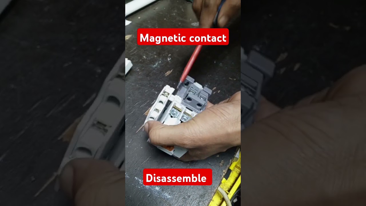 How to disassemble a magnetic contactor.